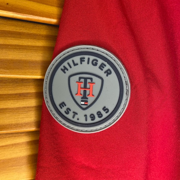 Tommy Hilfiger Size Small Red White Blue Zip Jacket with hood - Picture 5 of 7